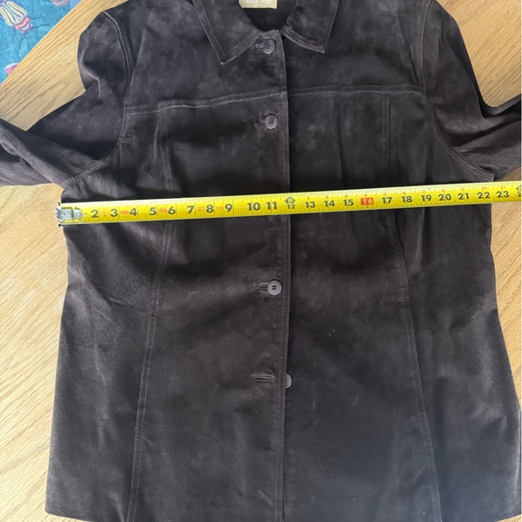 Vintage Kate Hill Chocolate Brown Leather Suede Barn Jacket Women’s size 18W XL - Picture 6 of 16